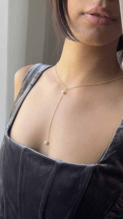 Collier double perle